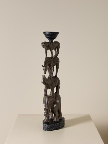 Suport lumanare din polirasină, „African Totem” - Img 4