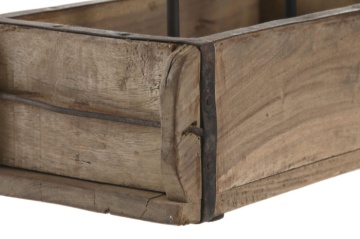 Suport lumânări decorativ ,natur din lemn de tec si metal, "Fjell" - Img 4