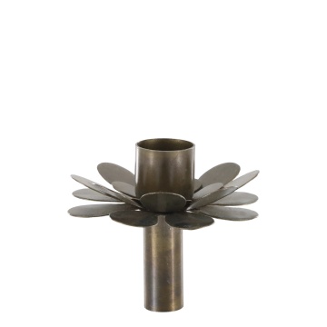 Suport pentru lumanare, din metal, H7cm, Flower