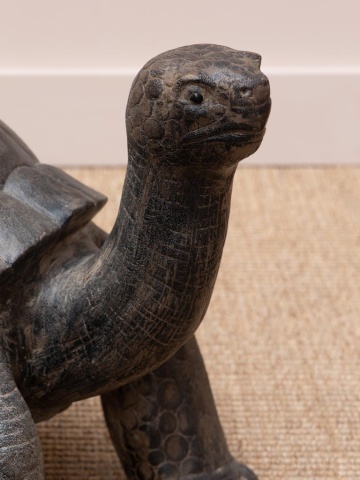 Țestoasă decorativa medie din lemn de tec, "Turtle" - Img 5