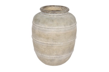 Vază decorativă, stil modern minimalist, culoare naturală, din magnezie, „Magnesia”