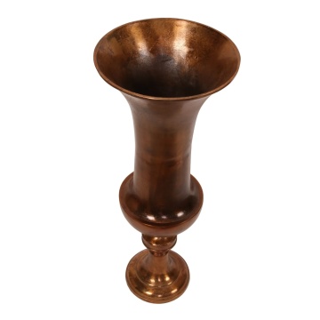Vază din aluminiu, bronz, finisaj antichizat, 73 x 28 cm, „Delphine” - Img 3