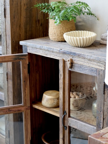 Vitrina din lemn reciclat, cu aspect vintage, Grimaud - Img 6