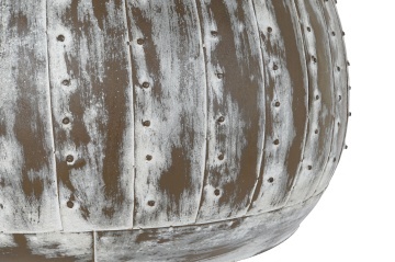 Abajur din metal, gri deschis, finisaj patinat, 60 x 60 cm, „Montargis” - Img 7