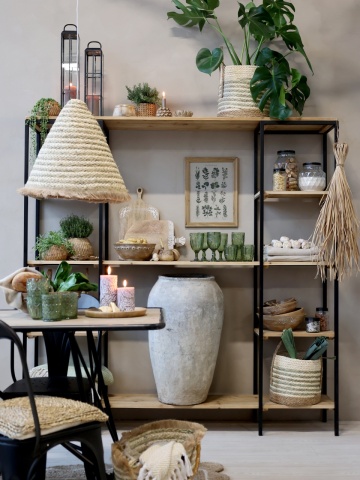 Abajur împletit, natur, H45/D41 cm - Img 3