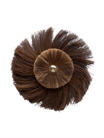 Aplică de perete cu abajur circular tip soare din fibre naturale de bananier și structură din metal antichizat, maro natural, 90 cm, „Inupta"