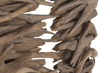Aplică de perete din rădăcină de tec reciclat, maro, cu LED, finisaj natural, 140 x 49 x 10 cm, „Laon” - Img 5