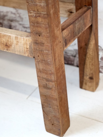 Bancă din lemn reciclat, design rustic, Grimaud - Img 6