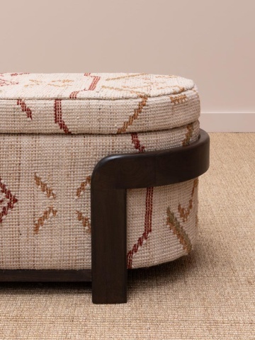 Bancheta tip cufăr cu tapițerie kilim, "Sienna" - Img 8