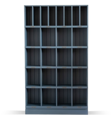 Biblioteca din lemn de pin, 16 rafturi, Library