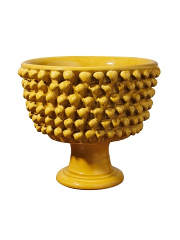 Bol decorativ cu picior din ceramica D33cm Macedonia