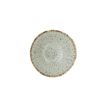 Bol din ceramică artizanală verde perlat cu striații fine și accente rustice, 200 ml, 11×5,5 cm, „Fleur" - Img 3