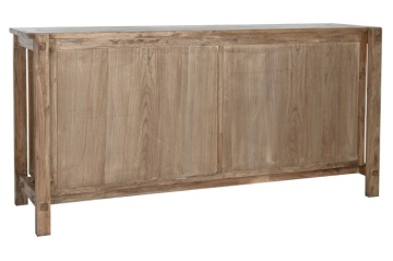 Bufet rustic din lemn de ulm reciclat, natur, cu 4 uși, 4 sertare și îmbinări din lemn la vedere, 90 x 183 x 55 cm, „Castrel” - Img 3