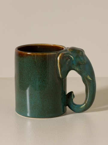 Cana din ceramica cu detaliu decorativ , "Elephant" - Img 4