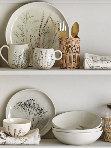 Cană din ceramică cu flori de câmp aplicate manual, D9,5×H8,5 cm, 250 ml, „Bea" - Img 4