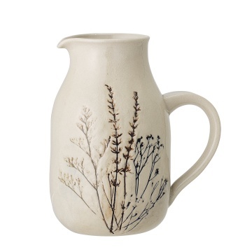 Carafă din ceramică cu flori de câmp aplicate manual, D12×H19,5 cm, 1500 ml, „Bea"