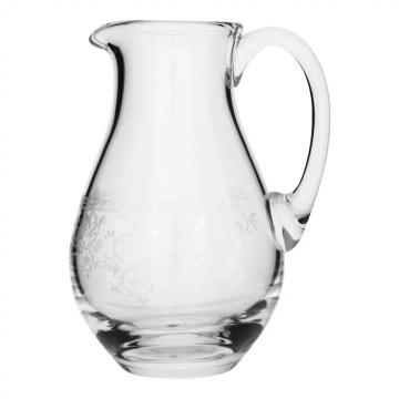 Carafa din sticlă, transparent, cu model în spirală gravat, 250 ml, 12 x 9 cm, „Joséphine”