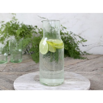 Carafă din sticlă verde antichizat, 9x24 cm, 1500 ml, „Clamart" - Img 3