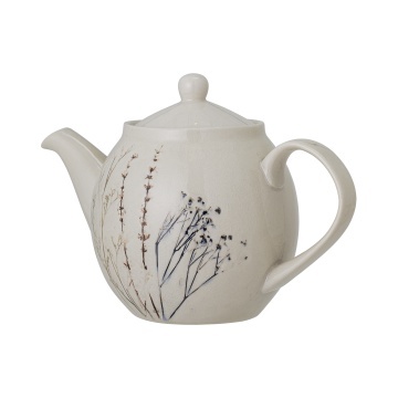 Ceainic din ceramică cu flori de câmp aplicate manual, D13,5×H17 cm, 1200 ml, „Bea" - Img 2