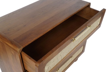 Comoda cu sertar, din lemn de acacia si rattan, "Savanah" - Img 7