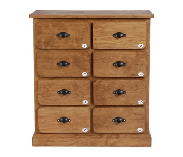 Comoda din lemn de pin, cu 8 sertare, aspect rustic, Terroir - Img 1