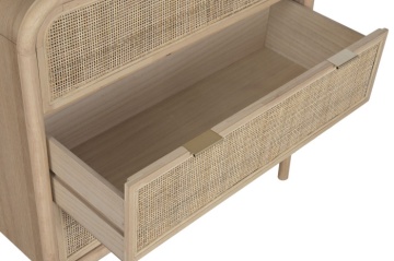 Comoda natur , din lemn de molid si rattan "Ravena" - Img 10