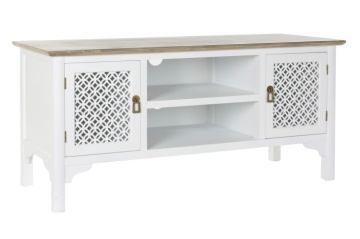 Comoda TV alba , din lemn de molid „Rustic Elegance” - Img 7