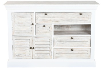Comoda vintage din lemn de mango "Worn out White"