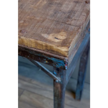 Consola natur din lemn reciclat cu picioare de metal 106x53x75 cm, „Grimaud" - Img 2