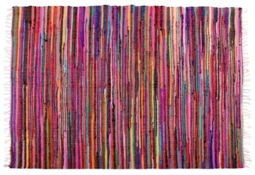 Covor decorativ multicolor din bumbac chindi țesut manual, 200×290 cm, „Chindi"
