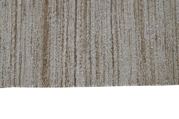 Covor din bumbac și iută țesut manual, antiderapant, bej natural, 140X200 cm, 1800 GSM, „Cotton Jute Carpet" - Img 5