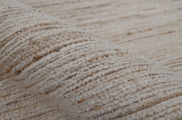 Covor din bumbac și iută țesut manual, antiderapant, bej natural, 200 x 300 cm, 1800 GSM, „Cotton Jute Carpet" - Img 3