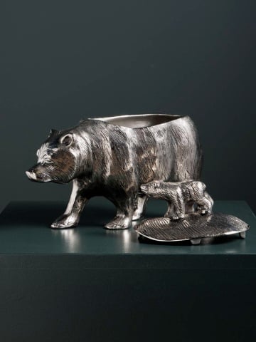 Cutie decorativa din aluminiu, in forma de urs, Bears - Img 3
