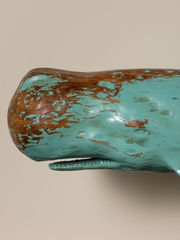 Decorațiune balenă din rășină pe suport din metal, H38,5 cm, "Oceane" - Img 4
