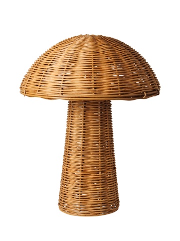 Decoratiune de masa, din rattan, forma de ciuperca, Goombas