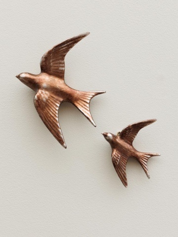Decoratiune de perete, din rasina, in forma de randunica, Swallow - Img 3