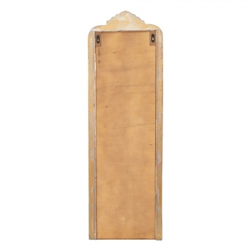 Etajeră de perete vintage din lemn, auriu, cu 4 rafturi și fronton ornamental, 126 x 42 x 19 cm, „Florentine” - Img 2