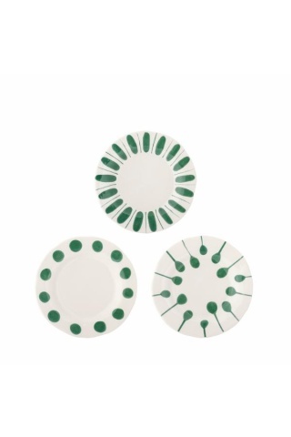 Farfurie verde din ceramică – Linora