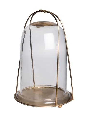 Felinar din metal, H39cm, Cloche