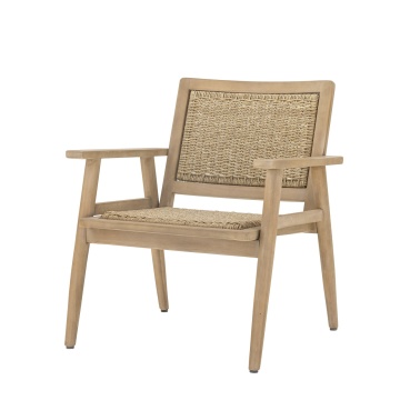 Fotoliu de grădină din lemn de acacia FSC® și polirattan, L66×H75,5×W67 cm, „Sorrento" - Img 3