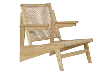 Fotoliu din lemn si rattan, "Surinami"