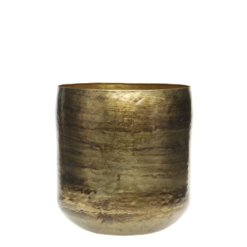 Ghiveci din alama antichizata, H40/D38 cm