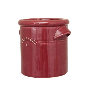Ghiveci din ceramică glazurată manual 2L burgundy, „Brobacka" - Img 2