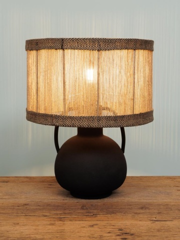 Lampa de masa, cu abajur din iuta natuala, Luanda - Img 5