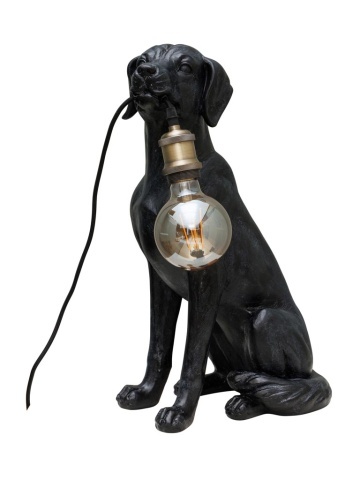 Lampa de masa, din rasina, forma de caine, Good Dog