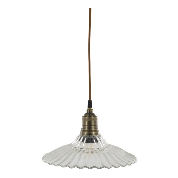 Lustra din sticla si alama, H14/D26cm, 40W