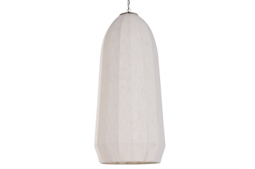Lustră suspendată din bumbac și metal, auriu, finisaj natural, 120 x 55 cm, „Tournemire”