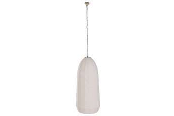 Lustră suspendată din bumbac și metal, auriu, finisaj natural, 120 x 55 cm, „Tournemire” - Img 6
