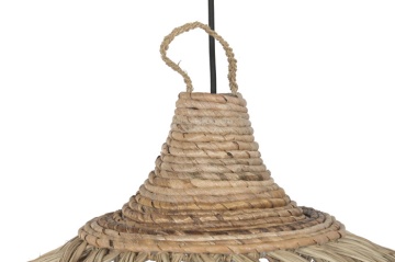 Lustră suspendată din fibre naturale cu franjuri, 75x45x95 cm, „Sorrento" - Img 4