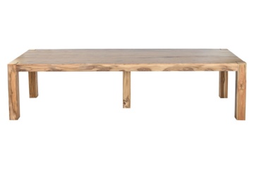 Masă dining din lemn masiv de tec, finisaj natural, 300 x 100 x 78 cm, „Balinese"